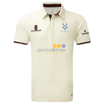 City of Ely CC - Ergo Short Sleeve Maroon Trim Shirt